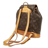 ルイ ヴィトン モノグラム モンスリMM リュック バックパック M51136 ブラウン PVC レザー レディース LOUIS VUITTON 【中古】